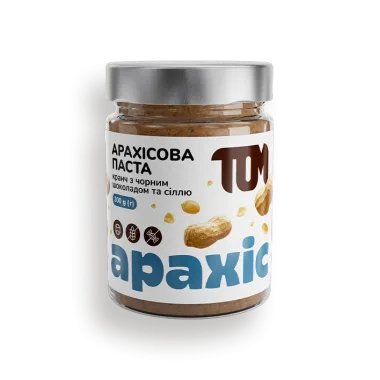 Арахісова паста кранч з чорним шоколадом та сіллю Маслотом, 300 мл