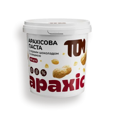Арахісова паста з чорним шоколадом та вишнею Маслотом, 500 мл