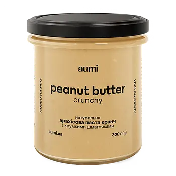 Арахісова паста кранч Aumi,300 г